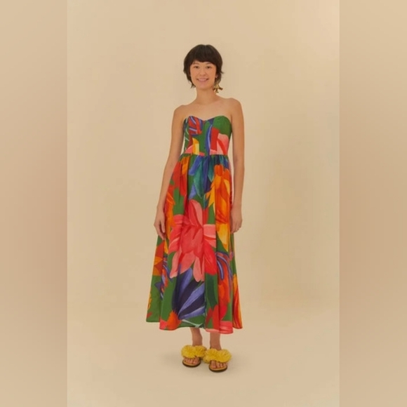 FARM Rio Floral Strapless Maxi Dress - Picture 3 of 6